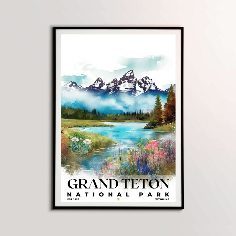 Grand Teton National Park Poster, Travel Art, Office Poster, Home Decor | S4
